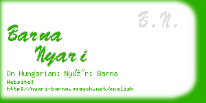 barna nyari business card